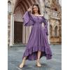 image:imageScarlet Darkness Renaissance Dress Women Off Shoulder Bell Sleeve Peasant Pirate DressPurple Sage