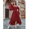 image:imageScarlet Darkness Renaissance Dress Women Off Shoulder Bell Sleeve Peasant Pirate DressRed