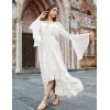 image:imageScarlet Darkness Renaissance Dress Women Off Shoulder Bell Sleeve Peasant Pirate DressWhite
