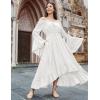 image:imageScarlet Darkness Renaissance Dress Women Off Shoulder Bell Sleeve Peasant Pirate DressWhite