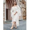 image:imageScarlet Darkness Renaissance Dress Women Off Shoulder Bell Sleeve Peasant Pirate DressWhite