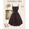 image:imageScarlet Darkness Women Corset Floral Dress Spaghetti Strap Mini Sundress for TeensBlack