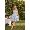 image:imageScarlet Darkness Women Corset Floral Dress Spaghetti Strap Mini Sundress for TeensBlue