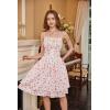 image:imageScarlet Darkness Women Corset Floral Dress Spaghetti Strap Mini Sundress for TeensPink Floral