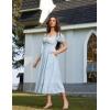 image:imageScarlet Darkness Womens Floral Corset Dress with Split 2026 Summer Spring Square Neck Midi Milkmaid DressesGreen Blue Floral