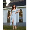 image:imageScarlet Darkness Womens Floral Corset Dress with Split 2026 Summer Spring Square Neck Midi Milkmaid DressesGreen Blue Floral