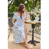 image:imageScarlet Darkness Womens Floral Corset Dress with Split 2026 Summer Spring Square Neck Midi Milkmaid DressesWhite Deepblue Floral