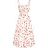 image:imageSCARLET DARKNESS Womens Floral Midi Dress Corset Sundresses 2026 Summer Spring Vacation Milkmaid DressesBeige Pink Floral