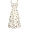 image:imageSCARLET DARKNESS Womens Floral Midi Dress Corset Sundresses 2026 Summer Spring Vacation Milkmaid DressesBeige Purple Floral