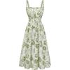 White Green Big Floral