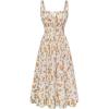 White Orange Floral