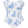 image:imageScarlet Darkness Corset Tops for Women Renaissance Floral Bustier Western Concert Going Out TopBlue