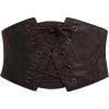 image:imageScarlet Darkness Renaissance Corset Belt for Women Laceup Front Wide Waist Belt Goth Pirate Costume AccessoriesDark Brown