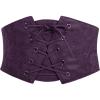 image:imageScarlet Darkness Renaissance Corset Belt for Women Laceup Front Wide Waist Belt Goth Pirate Costume AccessoriesPurple