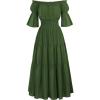 image:imageScarlet Darkness Renaissance Costume Women Maxi Tiered Long Dresses Cottagecore DressForest Green