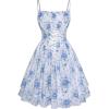 image:imageScarlet Darkness Women Corset Floral Dress Spaghetti Strap Mini Sundress for TeensBlue Floral