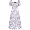White Purple Floral