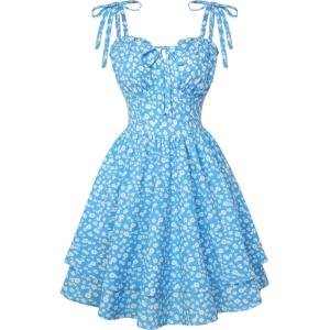 image:imageScarlet Darkness Floral Mini Dress for Women Teens Summer 2026 Fairy Corset Sundress Graduation DressesWhite Daisies
