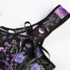 image:imageSCARLET DARKNESS Bustier Tops for Women Renaissance Floral Lace Up Bodyshaper Corset with ZipperBlack Dandelion