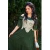 image:imageSCARLET DARKNESS Bustier Tops for Women Renaissance Floral Lace Up Bodyshaper Corset with ZipperBlack Floral