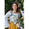 image:imageSCARLET DARKNESS Bustier Tops for Women Renaissance Floral Lace Up Bodyshaper Corset with ZipperBlue Floral