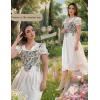 image:imageSCARLET DARKNESS Bustier Tops for Women Renaissance Floral Lace Up Bodyshaper Corset with ZipperCream Daisy