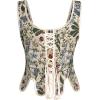 image:imageSCARLET DARKNESS Bustier Tops for Women Renaissance Floral Lace Up Bodyshaper Corset with ZipperCream Daisy