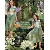 image:imageSCARLET DARKNESS Bustier Tops for Women Renaissance Floral Lace Up Bodyshaper Corset with ZipperGreen Floral