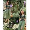 image:imageSCARLET DARKNESS Bustier Tops for Women Renaissance Floral Lace Up Bodyshaper Corset with ZipperMidnight Blossom