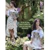 image:imageSCARLET DARKNESS Bustier Tops for Women Renaissance Floral Lace Up Bodyshaper Corset with ZipperOrange Blossom