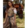 image:imageSCARLET DARKNESS Medieval Leather Belt Renaissance Accessory Pirate Viking Belt for Men WomenBlack