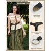 image:imageSCARLET DARKNESS Medieval Leather Belt Renaissance Accessory Pirate Viking Belt for Men WomenBlack