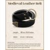 image:imageSCARLET DARKNESS Medieval Leather Belt Renaissance Accessory Pirate Viking Belt for Men WomenBlack Emboss