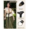 image:imageSCARLET DARKNESS Medieval Leather Belt Renaissance Accessory Pirate Viking Belt for Men WomenBlack Emboss