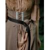 image:imageSCARLET DARKNESS Medieval Leather Belt Renaissance Accessory Pirate Viking Belt for Men WomenBlack Emboss