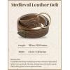 image:imageSCARLET DARKNESS Medieval Leather Belt Renaissance Accessory Pirate Viking Belt for Men WomenBrown Emboss