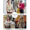 image:imageSCARLET DARKNESS Medieval Leather Belt Renaissance Accessory Pirate Viking Belt for Men WomenCoffee