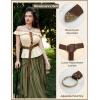 image:imageSCARLET DARKNESS Medieval Leather Belt Renaissance Accessory Pirate Viking Belt for Men WomenDark Brown