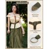 image:imageSCARLET DARKNESS Medieval Leather Belt Renaissance Accessory Pirate Viking Belt for Men WomenOlive Green