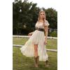 image:imageSCARLET DARKNESS Renaissance Corset Dress for Women Off Shoulder Flowy Sundress Wedding Guest Chiffon DressesApricot