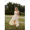 image:imageSCARLET DARKNESS Renaissance Corset Dress for Women Off Shoulder Flowy Sundress Wedding Guest Chiffon DressesApricot