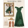 image:imageSCARLET DARKNESS Renaissance Corset Dress for Women Off Shoulder Flowy Sundress Wedding Guest Chiffon DressesGreen