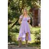 image:imageSCARLET DARKNESS Renaissance Corset Dress for Women Off Shoulder Flowy Sundress Wedding Guest Chiffon DressesLight Purple