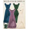 image:imageSCARLET DARKNESS Renaissance Corset Dress for Women Off Shoulder Flowy Sundress Wedding Guest Chiffon DressesLilac Purple