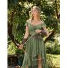 image:imageSCARLET DARKNESS Renaissance Corset Dress for Women Off Shoulder Flowy Sundress Wedding Guest Chiffon DressesOlive Green