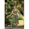 image:imageSCARLET DARKNESS Renaissance Corset Dress for Women Off Shoulder Flowy Sundress Wedding Guest Chiffon DressesOlive Green