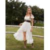 image:imageSCARLET DARKNESS Renaissance Corset Dress for Women Off Shoulder Flowy Sundress Wedding Guest Chiffon DressesWhite