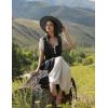 image:imageSCARLET DARKNESS Renaissance Costume Women Peasant Medieval Dress Short Sleeve Maxi Fairy Dresses with PocketsBlack