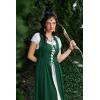 image:imageSCARLET DARKNESS Renaissance Costume Women Peasant Medieval Dress Short Sleeve Maxi Fairy Dresses with PocketsDark Green