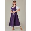 image:imageSCARLET DARKNESS Renaissance Costume Women Peasant Medieval Dress Short Sleeve Maxi Fairy Dresses with PocketsDeep Purple